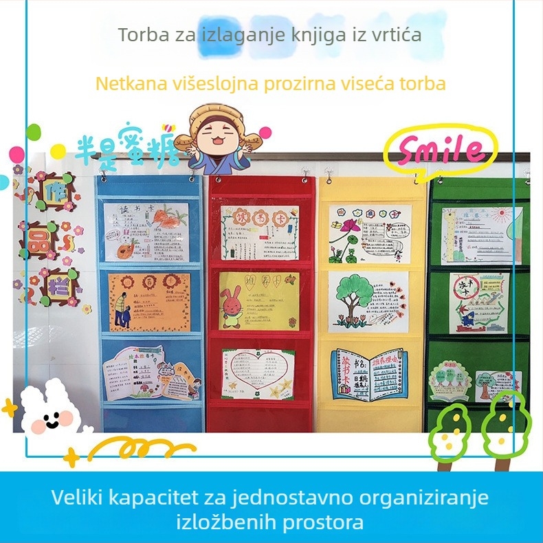 Nova filc torba za pohranu certifikata i umjetničkih radova, za zidni prikaz, A4 veličina, školski materijali