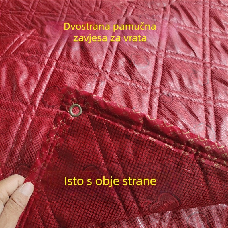 Zimska zavjesa za vrata, topao i otporan na vjetar, za vanjske ulazne prozore seoskih kuća, vodootporna viseća zavjesa s krajolikom