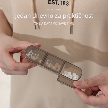 Zatvorena kutija za lijekove sa 21/28 pretinaca, velikog kapaciteta, prenosni organizator s poklopcem