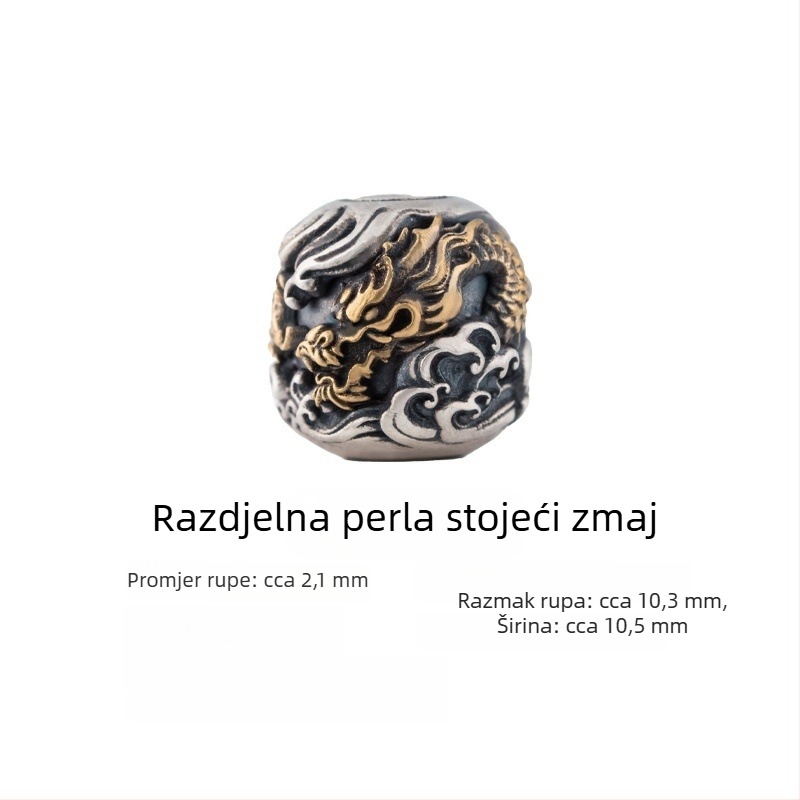 Četiri sretne perle — Originalni DIY dodaci za nakit, distancijske perle s Pixiu privjeskom