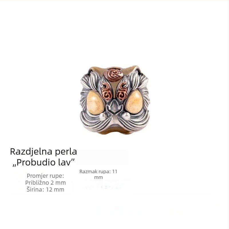 Četiri sretne perle — Originalni DIY dodaci za nakit, distancijske perle s Pixiu privjeskom