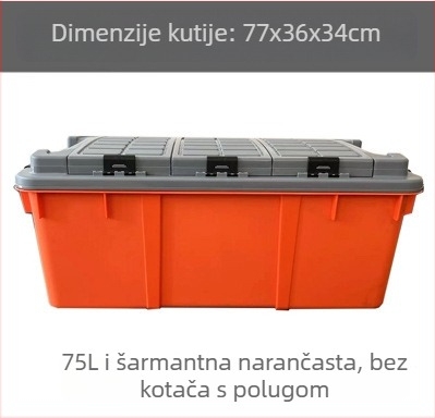 Plastična kutija za skladištenje automobila s tri poklopca, višenamjenski organizator prtljažnika