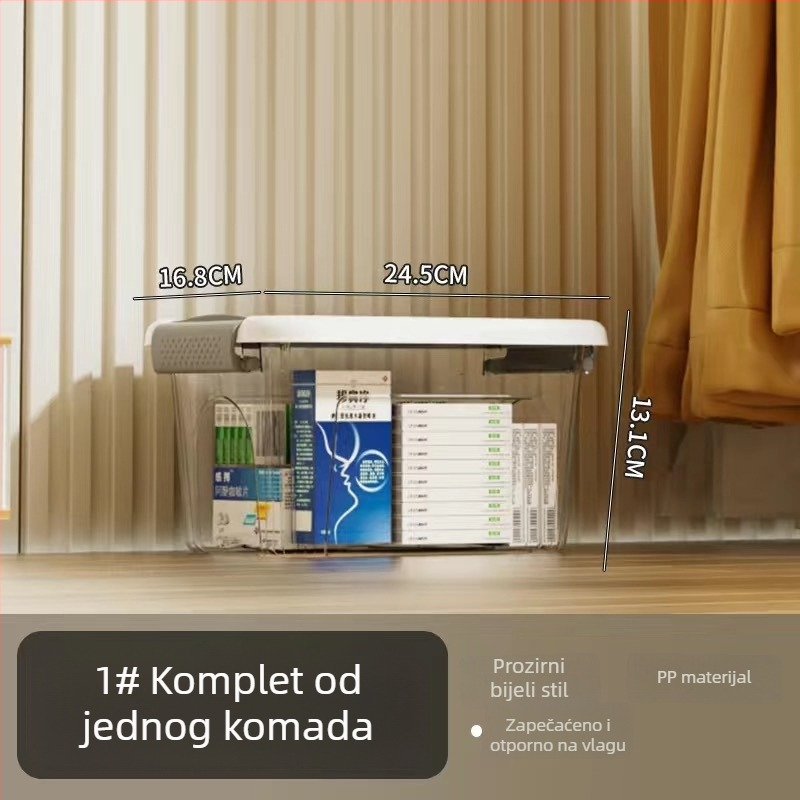 Novi model prozirne kutije za pohranu s dijelovima – velika kapaciteta, za dom, ured i spavaću sobu