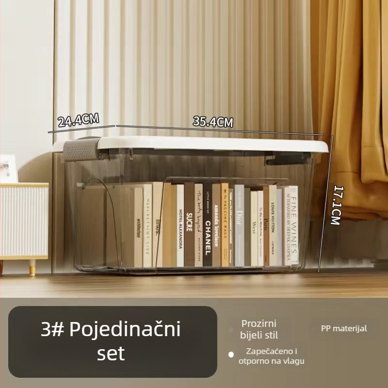Novi model prozirne kutije za pohranu s dijelovima – velika kapaciteta, za dom, ured i spavaću sobu