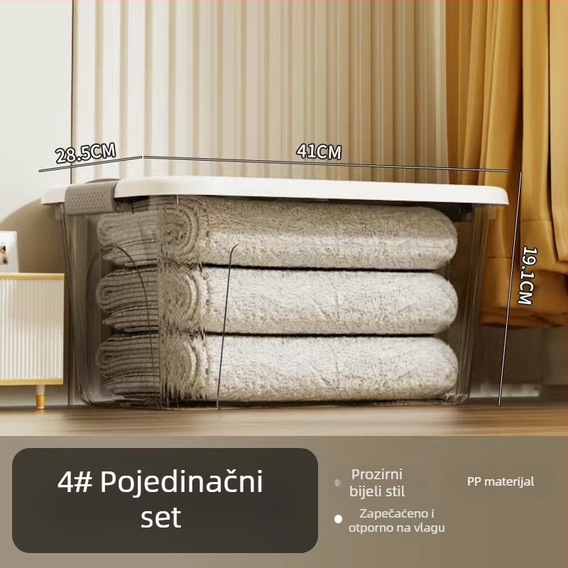 Novi model prozirne kutije za pohranu s dijelovima – velika kapaciteta, za dom, ured i spavaću sobu