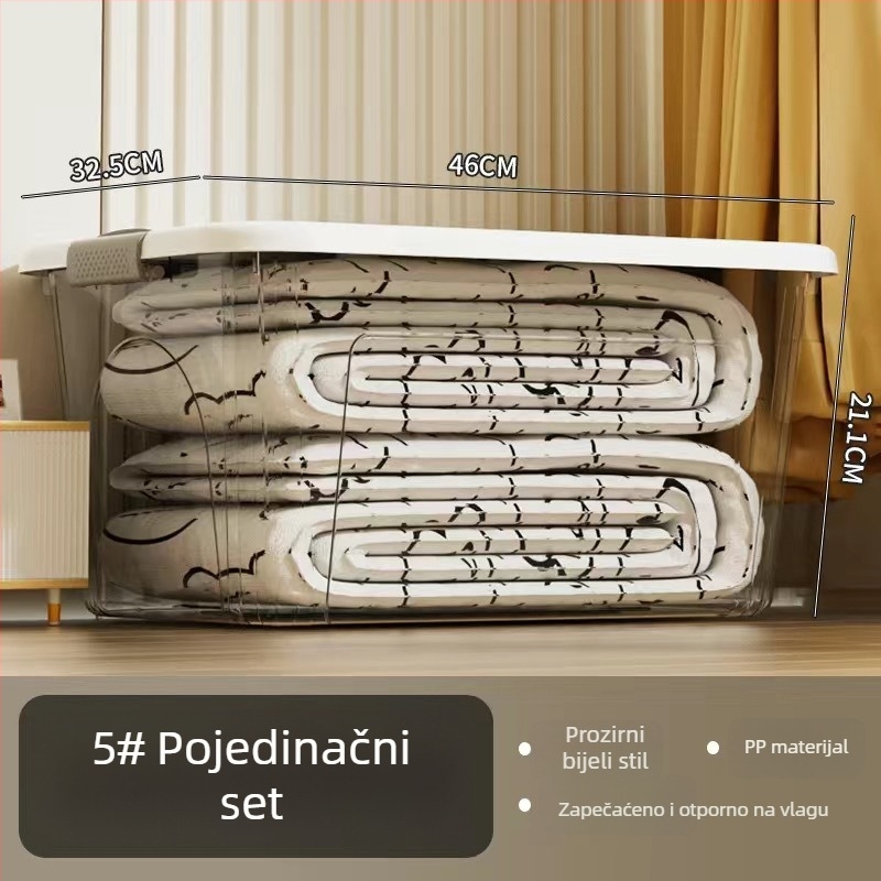 Novi model prozirne kutije za pohranu s dijelovima – velika kapaciteta, za dom, ured i spavaću sobu