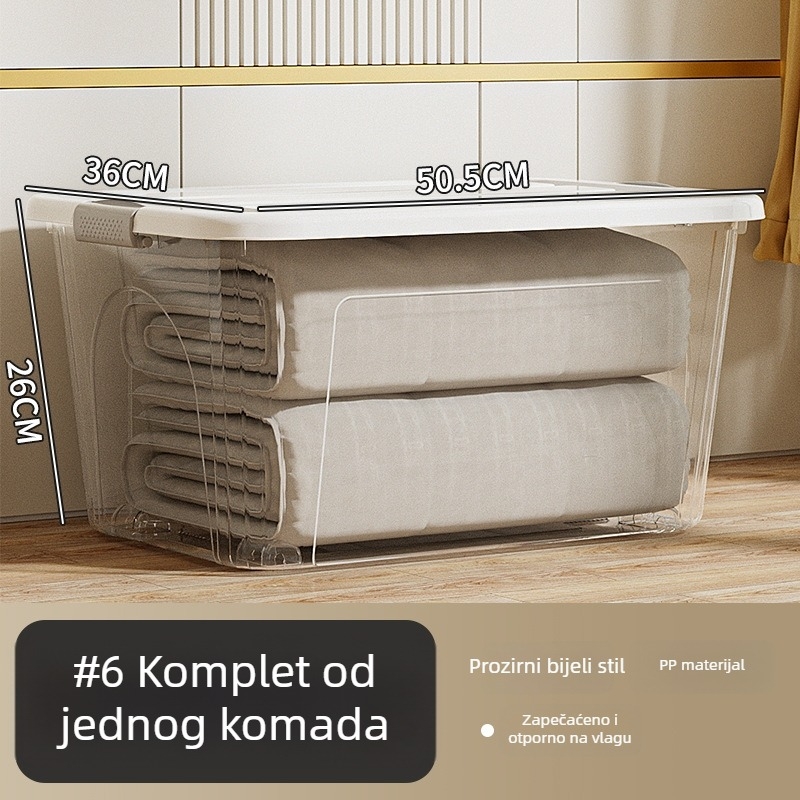 Novi model prozirne kutije za pohranu s dijelovima – velika kapaciteta, za dom, ured i spavaću sobu