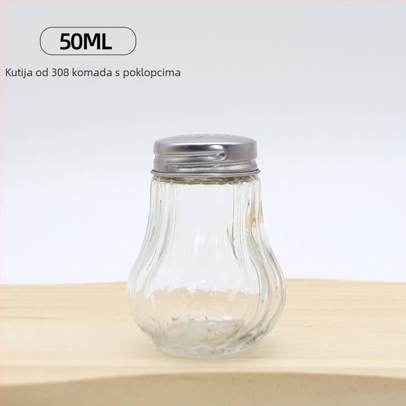Set staklenih posuda za začine s vodootpornim zatvaranjem – posudice za papar i sol, ponovno punjive kuhinjske posude