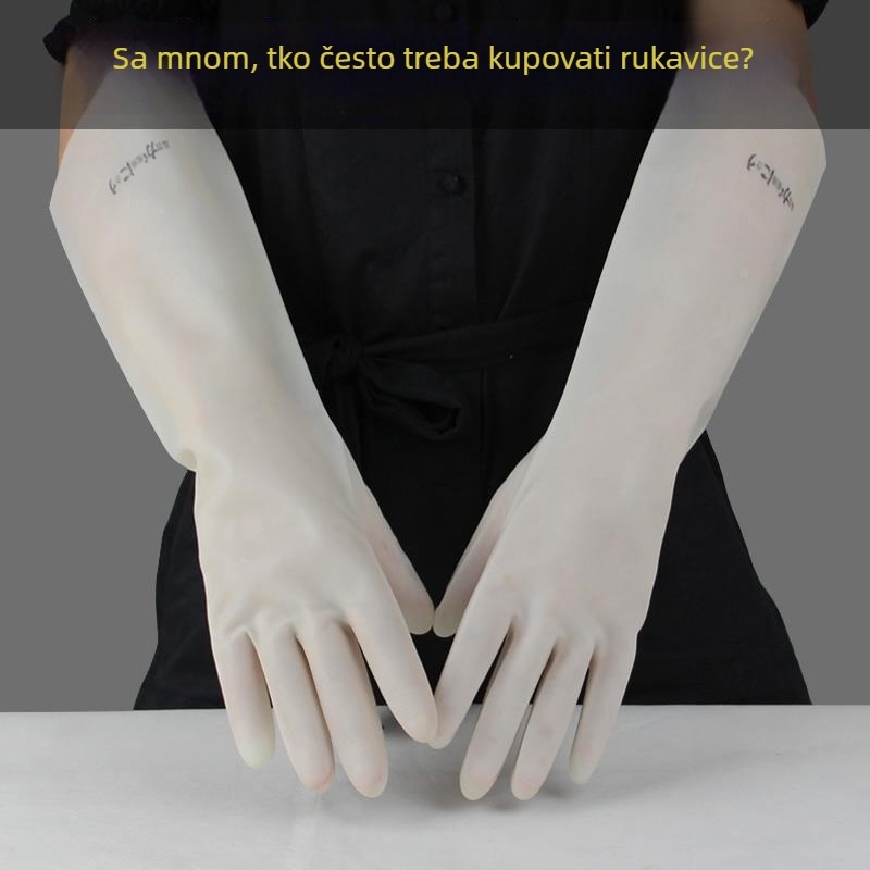 Duge nitril rukavice za prehrambenu upotrebu, otporne na habanje i visoke temperature, otporne na kiseline i lužine, za pranje posuđa, pranje rublja i hotelsku upotrebu