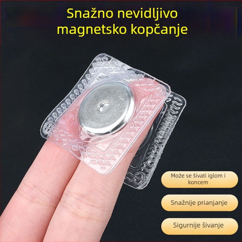 Dvo­djelni magnetski zatvarač za torbe, zavjese i rukotvorine