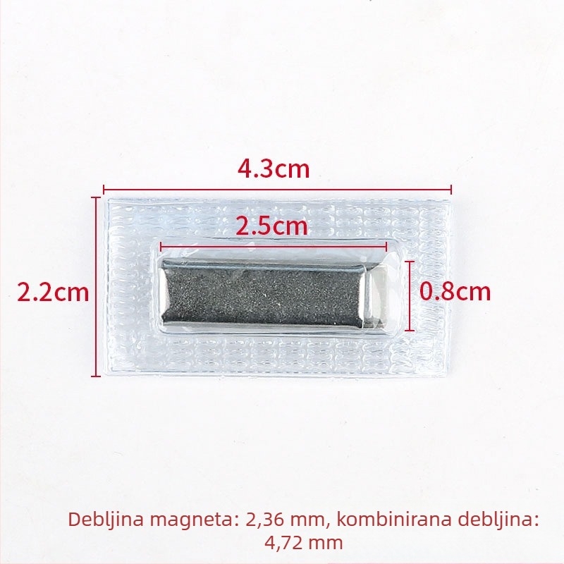 Dvo­djelni magnetski zatvarač za torbe, zavjese i rukotvorine