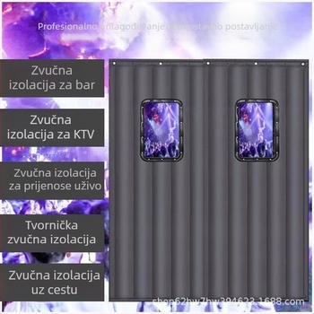 Zvučnoizolirajuća zavjesa za vrata za bar/KTV – visoka izolacija od buke, pogodna za skladišta i radionice, zavjesa od pamuka
