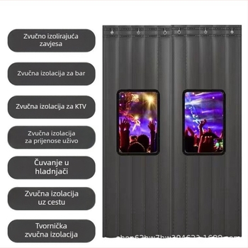 Zvučnoizolirajuća zavjesa za vrata za bar/KTV – visoka izolacija od buke, pogodna za skladišta i radionice, zavjesa od pamuka