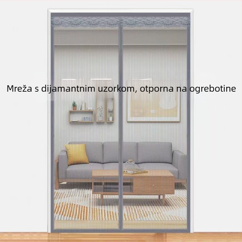 Ljetna debela mrežasta zavjesa za ulazna vrata, mekana mreža, moderan i jednostavan stil