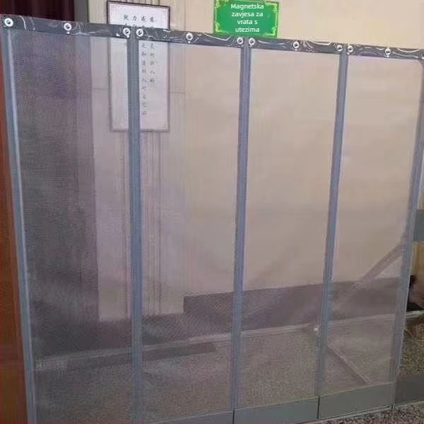 PVC magnetska zavjesa za vrata klima uređaja, prozirna pregrada, mreža protiv komaraca, samoljepljiva mreža za prozore, toplinska izolacija