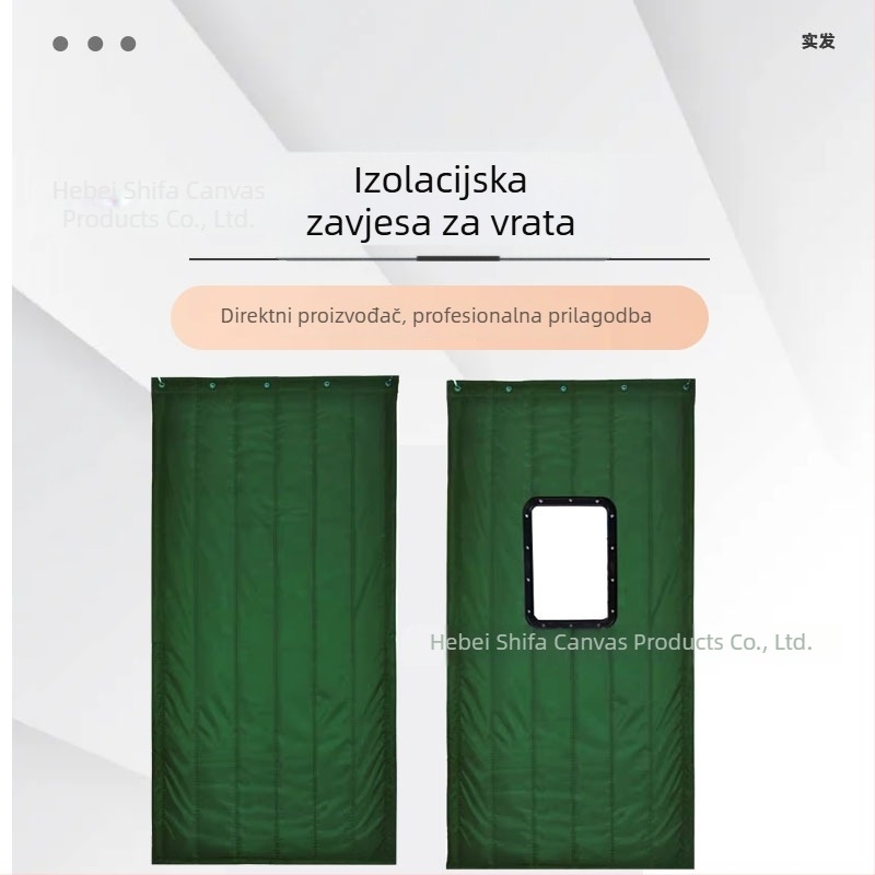 Izolacijska zavjesa za vrata hladnog skladištenja, zimska otpornost na vjetar, debela pamučna zavjesa, za kućnu i poslovnu upotrebu, uzorak biljaka i cvijeća