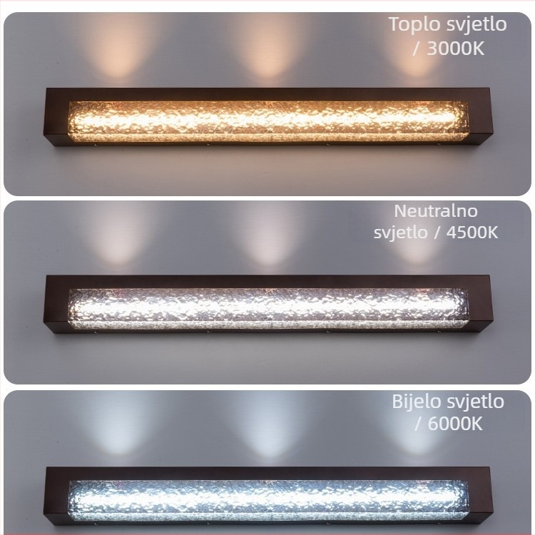 Aluminijsko vanjsko zidno svjetlo, IP54 vodootporno, za balkon, hodnik, terasu i stepenice