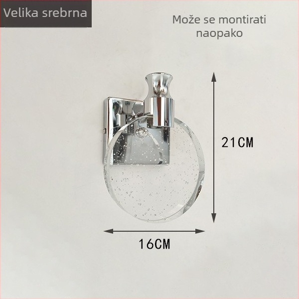 Kristalna zidna svjetiljka u svjetlosnom luksuznom stilu za stepenice, dnevni boravak, hodnik, spavaću sobu i kupaonicu uz ogledalo