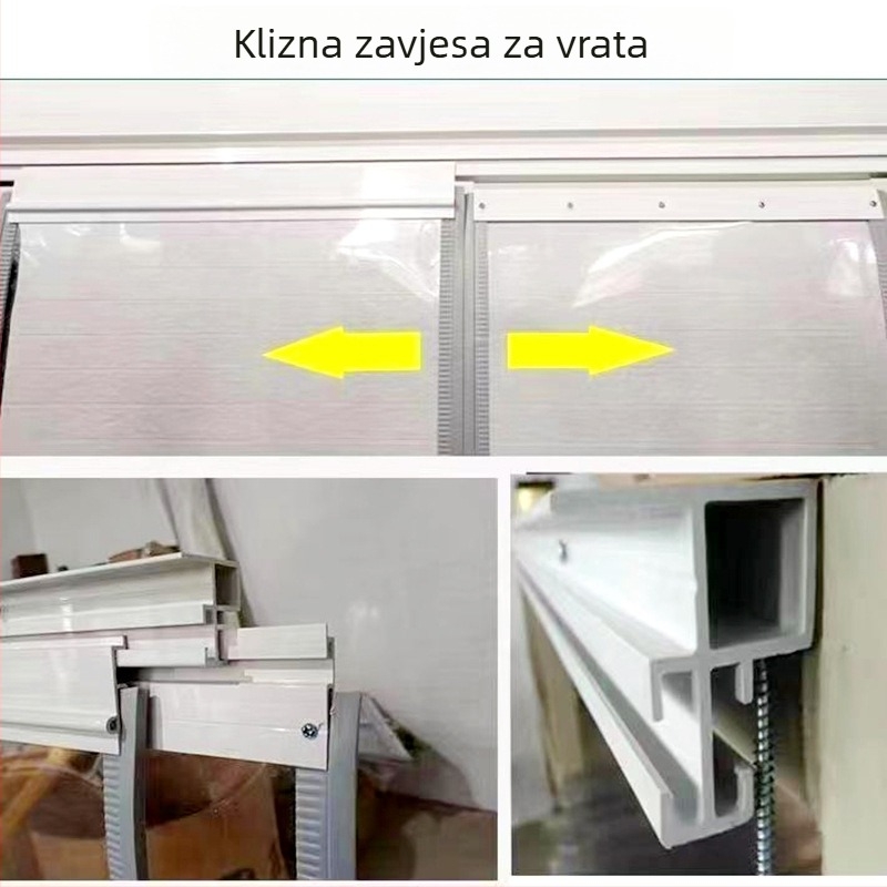 Mat zavjesa za vrata s magnetskim pričvršćivanjem, pregrada za klimatizaciju, mekana zavjesa, zimsku toplinu i otporna na vjetar za dom, kuhinju i kupaonicu