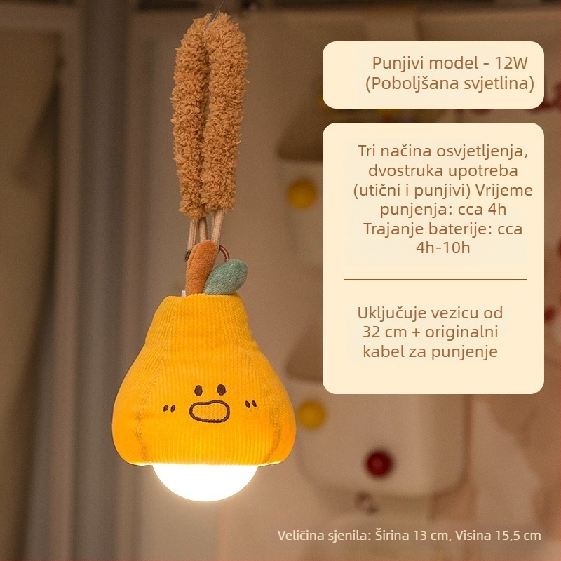 Ambijentalna noćna svjetiljka s motivom jabuke za krevet, viseća lampa za studentski dom