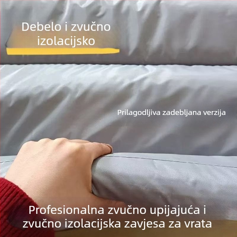 Zvučno izolirajuća zavjesa za vrata za KTV bar, debela profesionalna zavjesa za apsorpciju buke, pamukasta zavjesa s prugastim uzorkom, moderni minimalistički stil; pogodna za dom, vanjske i poslovne prostore.
