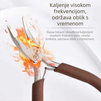 Ručno izrađene kliješta od karbonske čelika za nakit i DIY – s igličastim vrhom, okruglim vrhom, dijagonalnim rezom i zakrivljenim vrhom