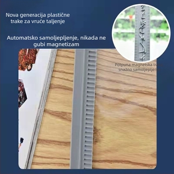 Magnetna PVC zavjesa za vrata, prozirna i otporna na vjetar, održava toplinu zimi; pregradna zavjesa za kućne i poslovne prostore; pogodna za otvore klimatizacije.