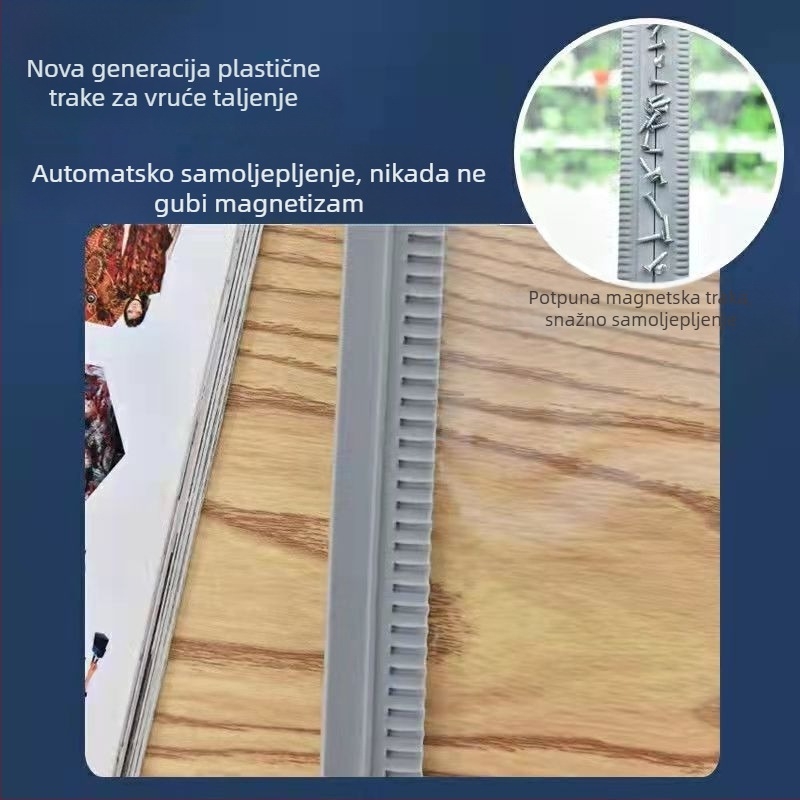Magnetna PVC zavjesa za vrata, prozirna i otporna na vjetar, održava toplinu zimi; pregradna zavjesa za kućne i poslovne prostore; pogodna za otvore klimatizacije.