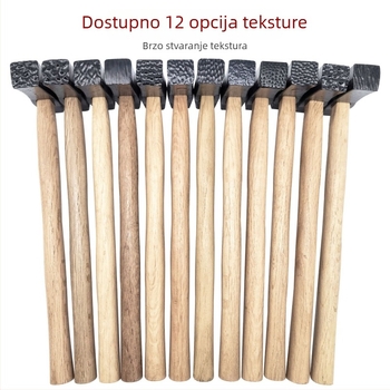DIY alat za teksturiranje metala – kvadratni čekić za stvaranje udubljenja, pruga i valova na zlatnim i srebrnim prstenima i narukvicama
