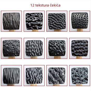 DIY alat za teksturiranje metala – kvadratni čekić za stvaranje udubljenja, pruga i valova na zlatnim i srebrnim prstenima i narukvicama