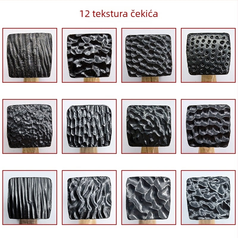 DIY alat za teksturiranje metala – kvadratni čekić za stvaranje udubljenja, pruga i valova na zlatnim i srebrnim prstenima i narukvicama