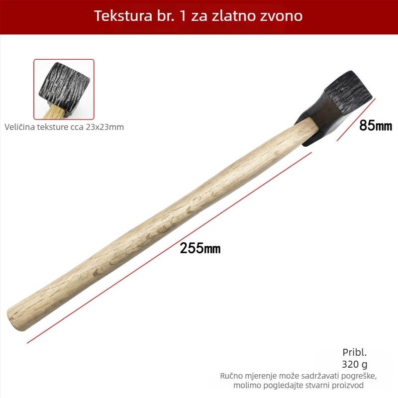 DIY alat za teksturiranje metala – kvadratni čekić za stvaranje udubljenja, pruga i valova na zlatnim i srebrnim prstenima i narukvicama