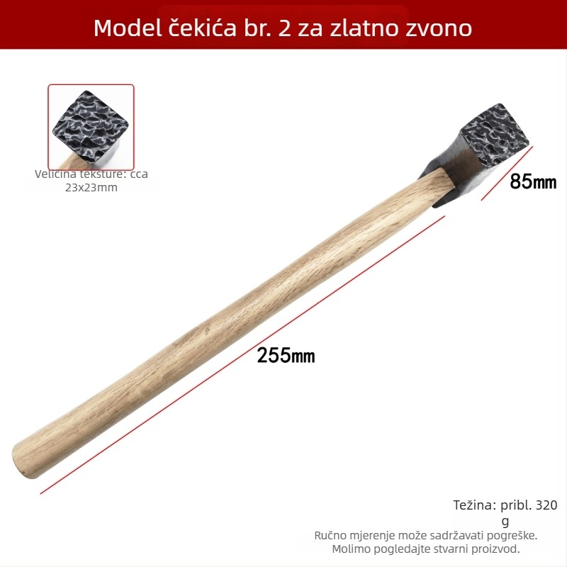 DIY alat za teksturiranje metala – kvadratni čekić za stvaranje udubljenja, pruga i valova na zlatnim i srebrnim prstenima i narukvicama
