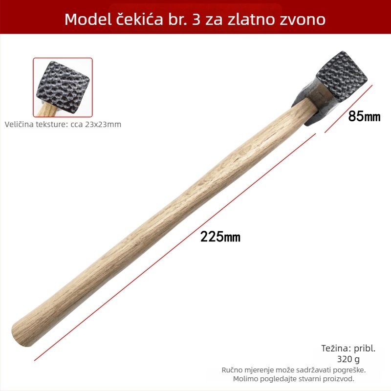 DIY alat za teksturiranje metala – kvadratni čekić za stvaranje udubljenja, pruga i valova na zlatnim i srebrnim prstenima i narukvicama