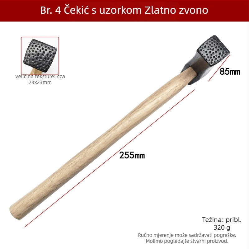 DIY alat za teksturiranje metala – kvadratni čekić za stvaranje udubljenja, pruga i valova na zlatnim i srebrnim prstenima i narukvicama