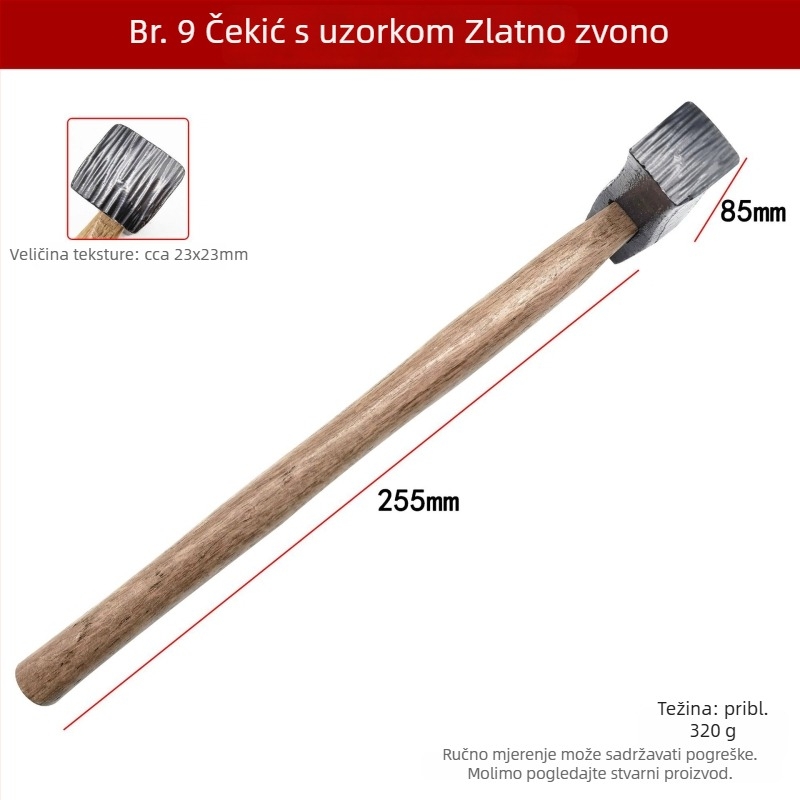 DIY alat za teksturiranje metala – kvadratni čekić za stvaranje udubljenja, pruga i valova na zlatnim i srebrnim prstenima i narukvicama