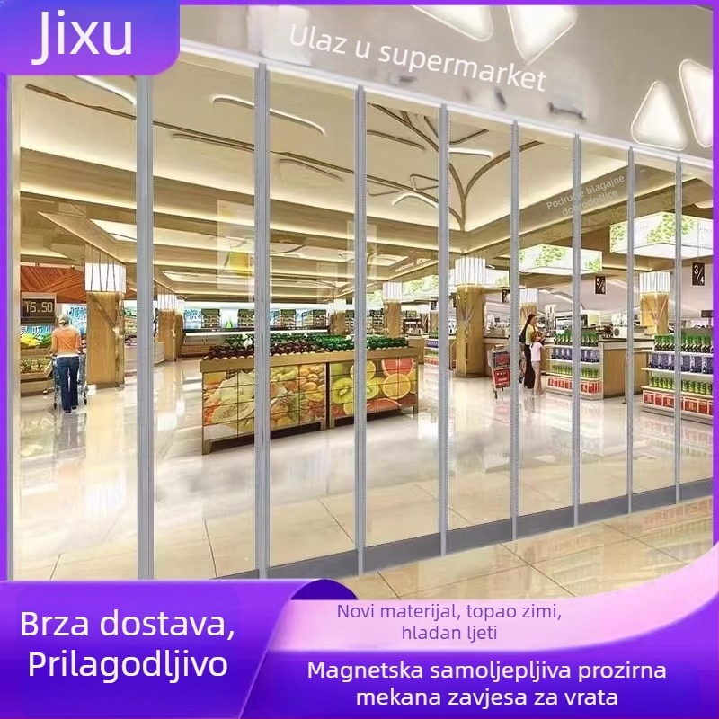 Magnetska PVC zavjesa za vrata, otporna na vjetar i prašinu, toplinska izolacija, vodootporna, protiv komaraca, za dom i poslovne prostore