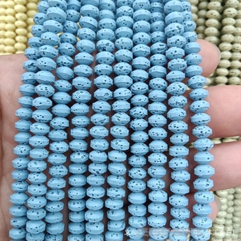 Mješavina prirodnih kamenih perli za DIY nakit — abakus perle od vulkanskog kamena i više boja slobodnih perli (8 mm)