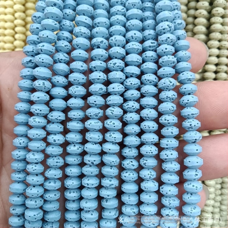 Mješavina prirodnih kamenih perli za DIY nakit — abakus perle od vulkanskog kamena i više boja slobodnih perli (8 mm)