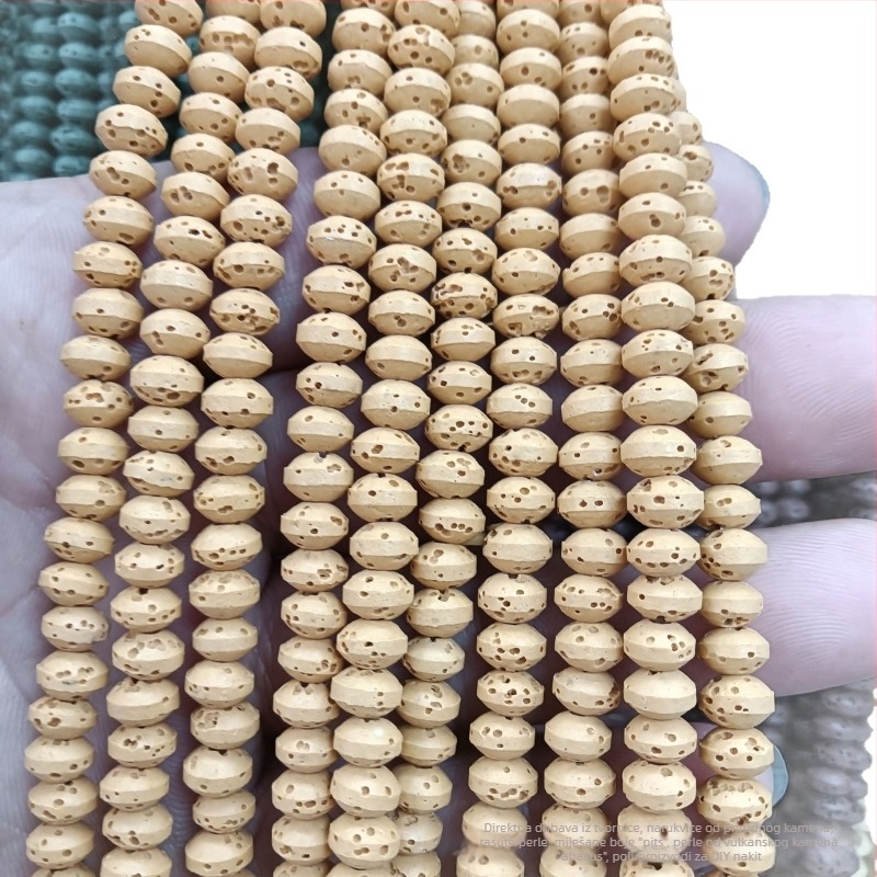 Mješavina prirodnih kamenih perli za DIY nakit — abakus perle od vulkanskog kamena i više boja slobodnih perli (8 mm)