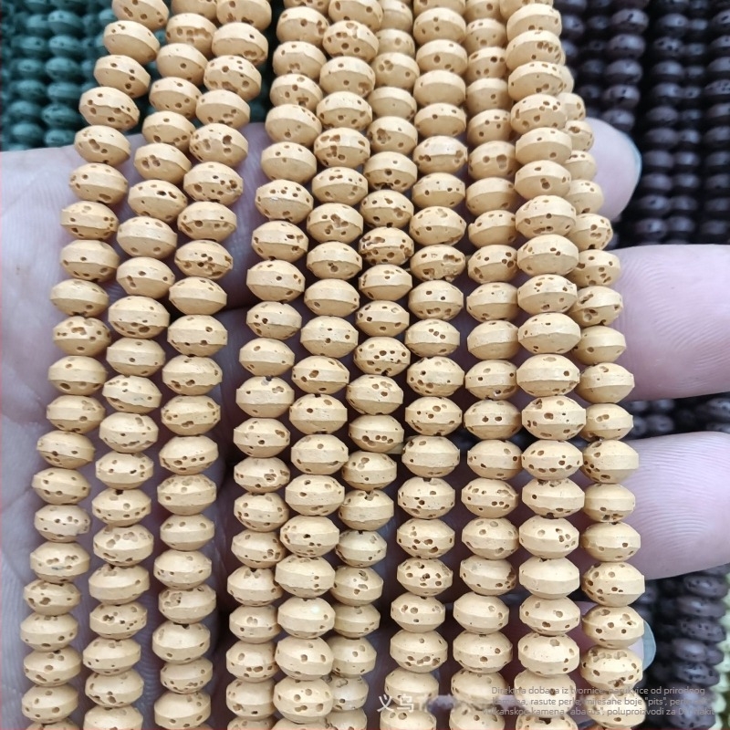 Mješavina prirodnih kamenih perli za DIY nakit — abakus perle od vulkanskog kamena i više boja slobodnih perli (8 mm)