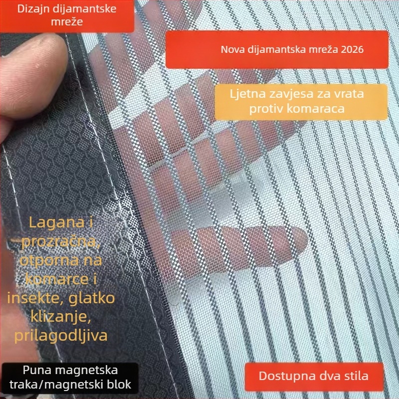 Magnetska mrežna zavjesa za vrata, samolijepljiva, bez bušenja, s motivom biljaka, za spavaću sobu i dječju sobu.