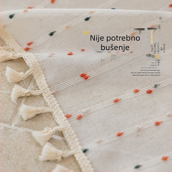 Korejski stil pastoralna kuhinjska zavjesa za ulazna vrata i prozor spavaće sobe, poluzavjesa, bez bušenja