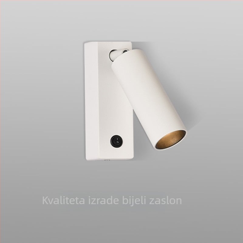 LED zidna svjetiljka za čitanje uz krevet, površinska montaža, bez bušenja, rasvjeta za hotel, KTV hodnik i kućnu uporabu