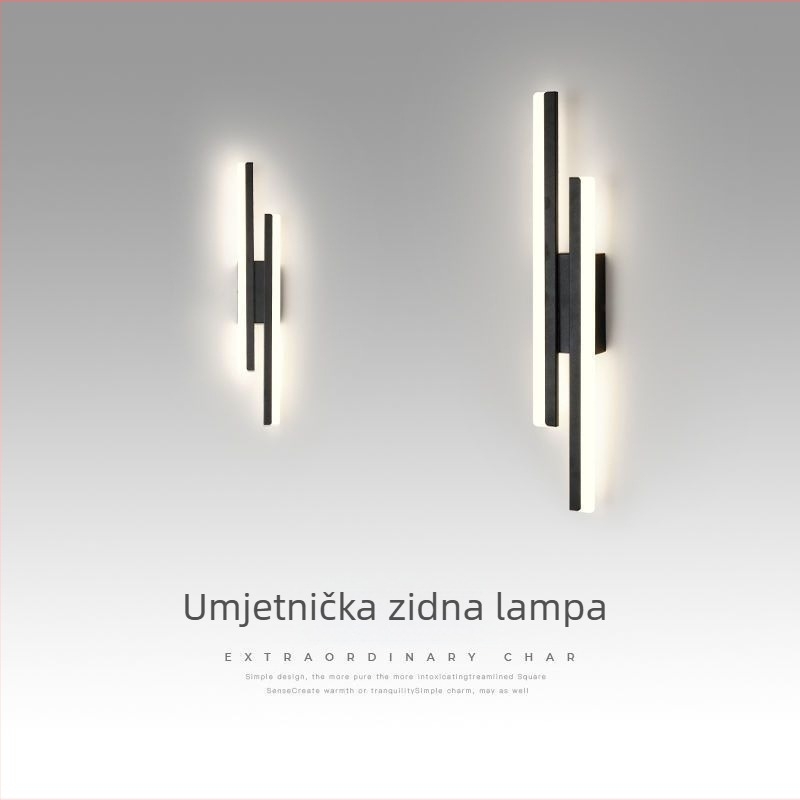 Minimalistička LED zidna svjetiljka s LED trakom za spavaću sobu i dnevni boravak, uz krevet, uz televizor i kauč, za hodnik i stubište