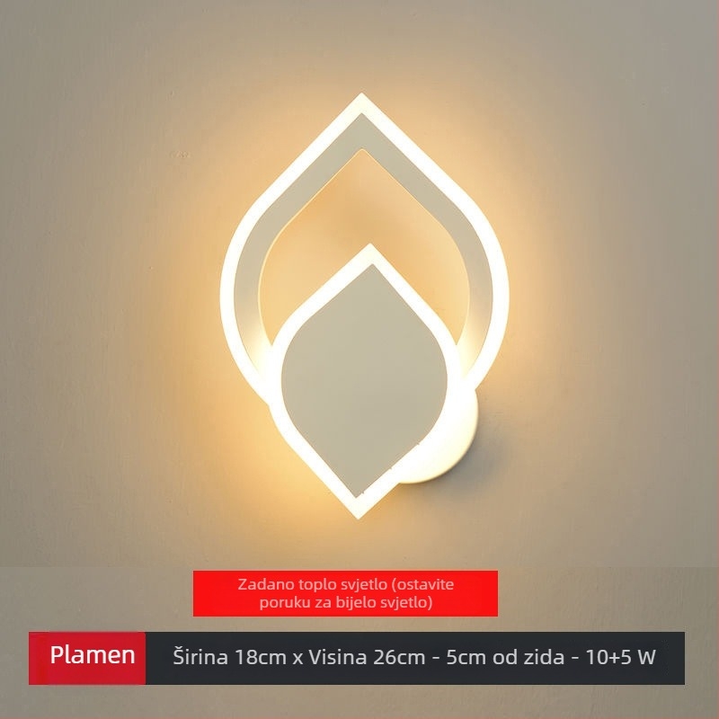 LED zidna svjetiljka u obliku srca, minimalistički postmoderni skandinavski dizajn, dvostruko srce, za spavaću sobu i dnevni boravak