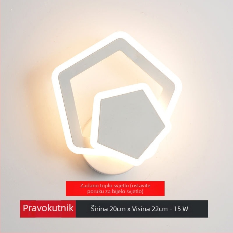 LED zidna svjetiljka u obliku srca, minimalistički postmoderni skandinavski dizajn, dvostruko srce, za spavaću sobu i dnevni boravak