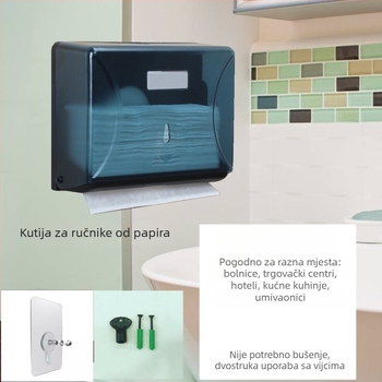 Zidna vodootporna kutija za maramice za kupaonicu i kuhinju