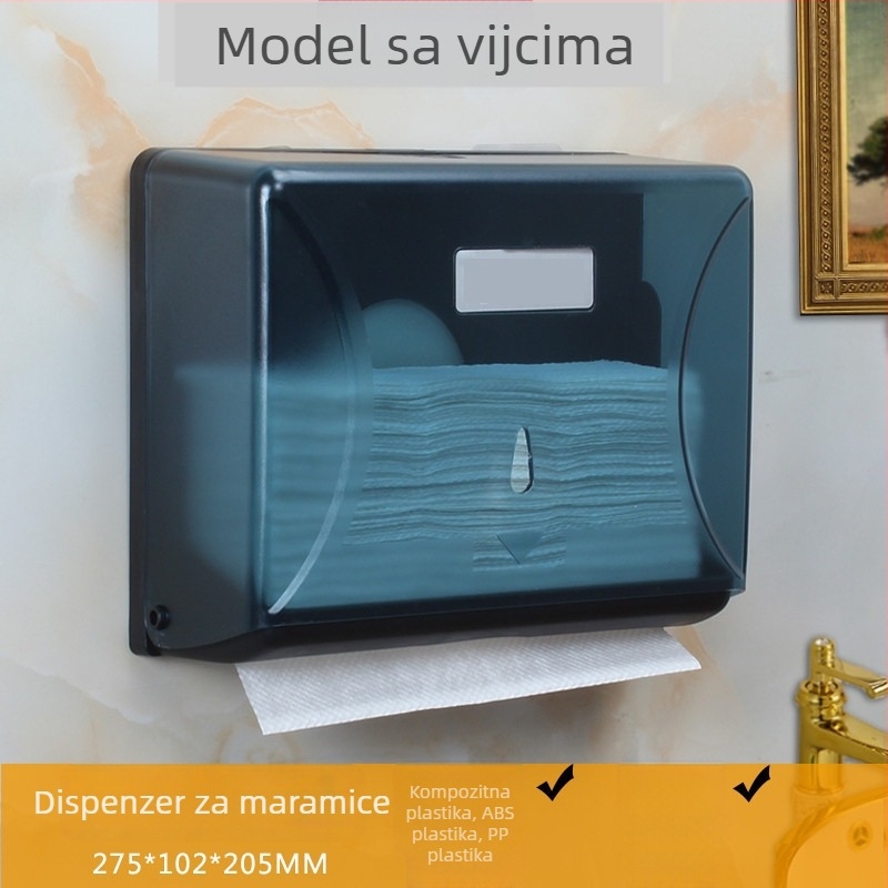 Zidna vodootporna kutija za maramice za kupaonicu i kuhinju