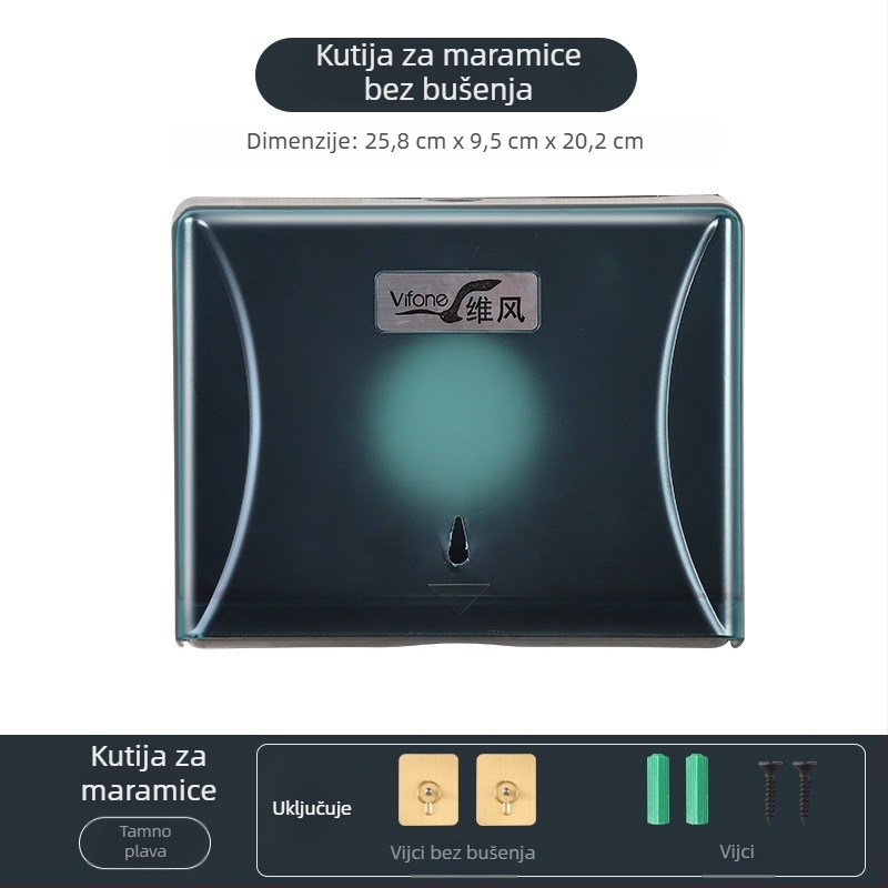 Zidna vodootporna kutija za maramice za kupaonicu i kuhinju